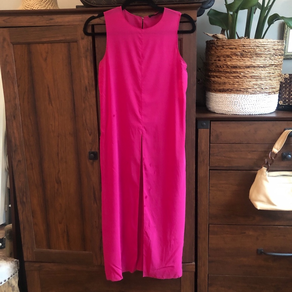 NWOT The Row Silk Tunic Fuchsia Pink